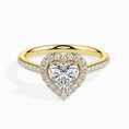 Load image into Gallery viewer, 1ct Heart F- VS Diamond Halo & Pave Engagement Ring
