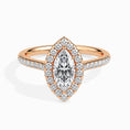 Load image into Gallery viewer, 1ct Marquise F- VS Diamond Halo & Pave Engagement Ring
