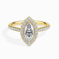 Load image into Gallery viewer, 1ct Marquise F- VS Diamond Halo & Pave Engagement Ring
