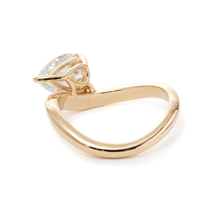 Solitaire Cathedral- 1.8 CT Cushion Lab Grown Diamond Wedding Band