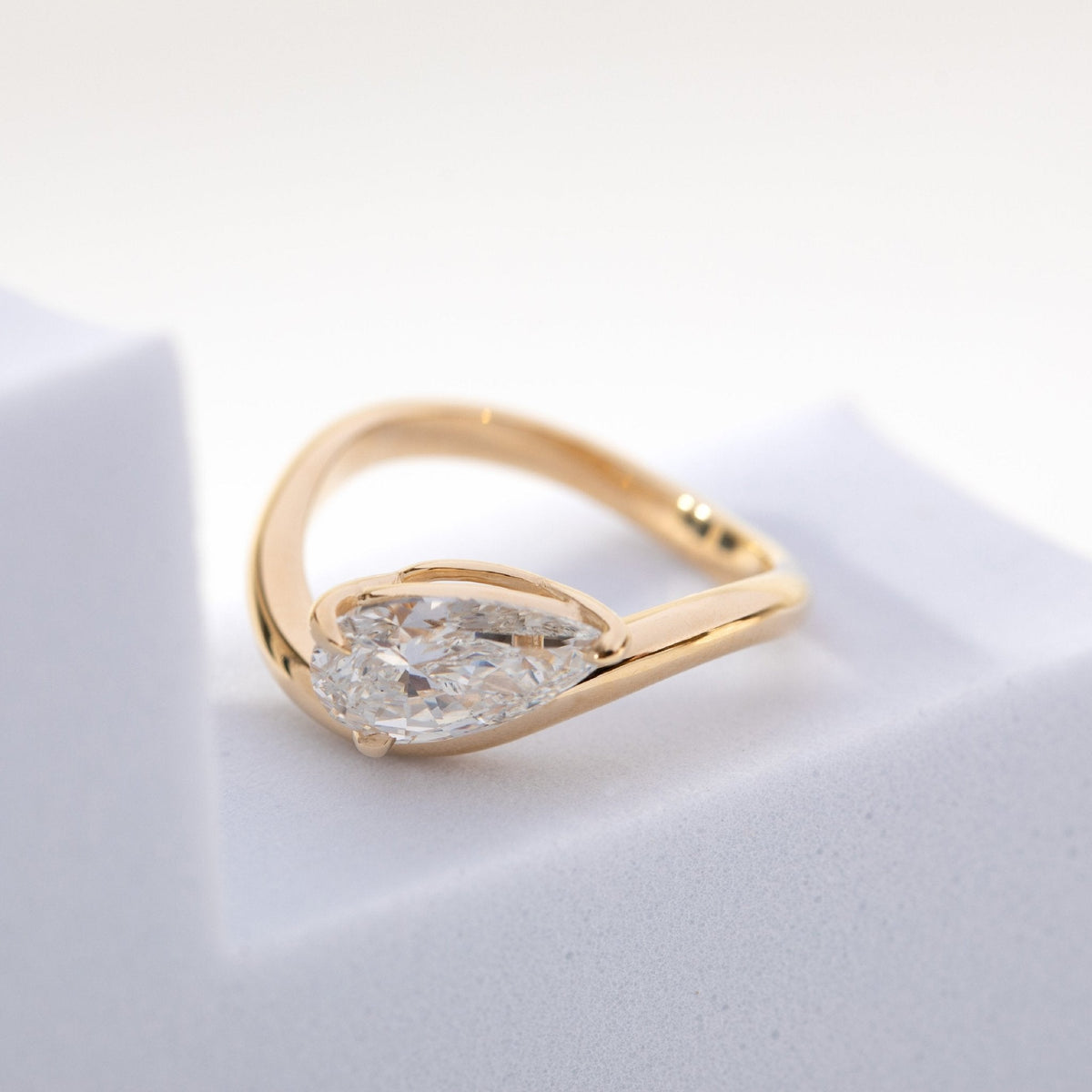 Solitaire Cathedral- 1.8 CT Cushion Lab Grown Diamond Wedding Band