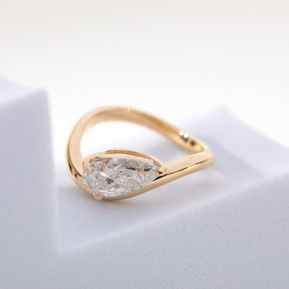 Solitaire Cathedral- 1.8 CT Cushion Lab Grown Diamond Wedding Band