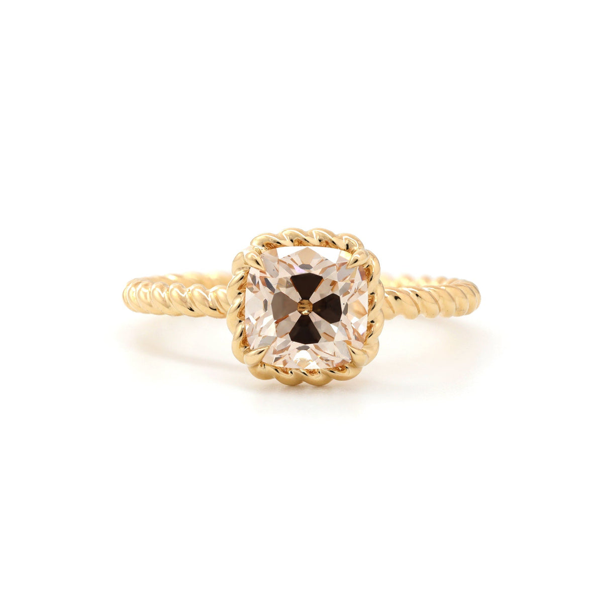 Solitaire Cathedral- 1.8 CT Cushion Lab Grown Diamond Wedding Band