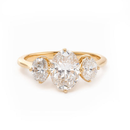 Solitaire Cathedral- 1.8 CT Cushion Lab Grown Diamond Wedding Band