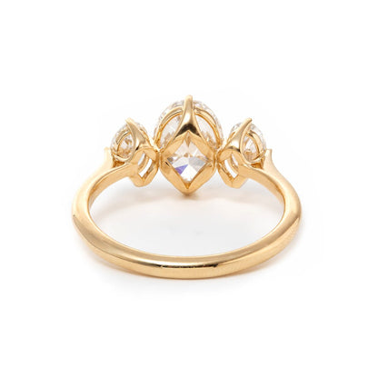 Solitaire Cathedral- 1.8 CT Cushion Lab Grown Diamond Wedding Band
