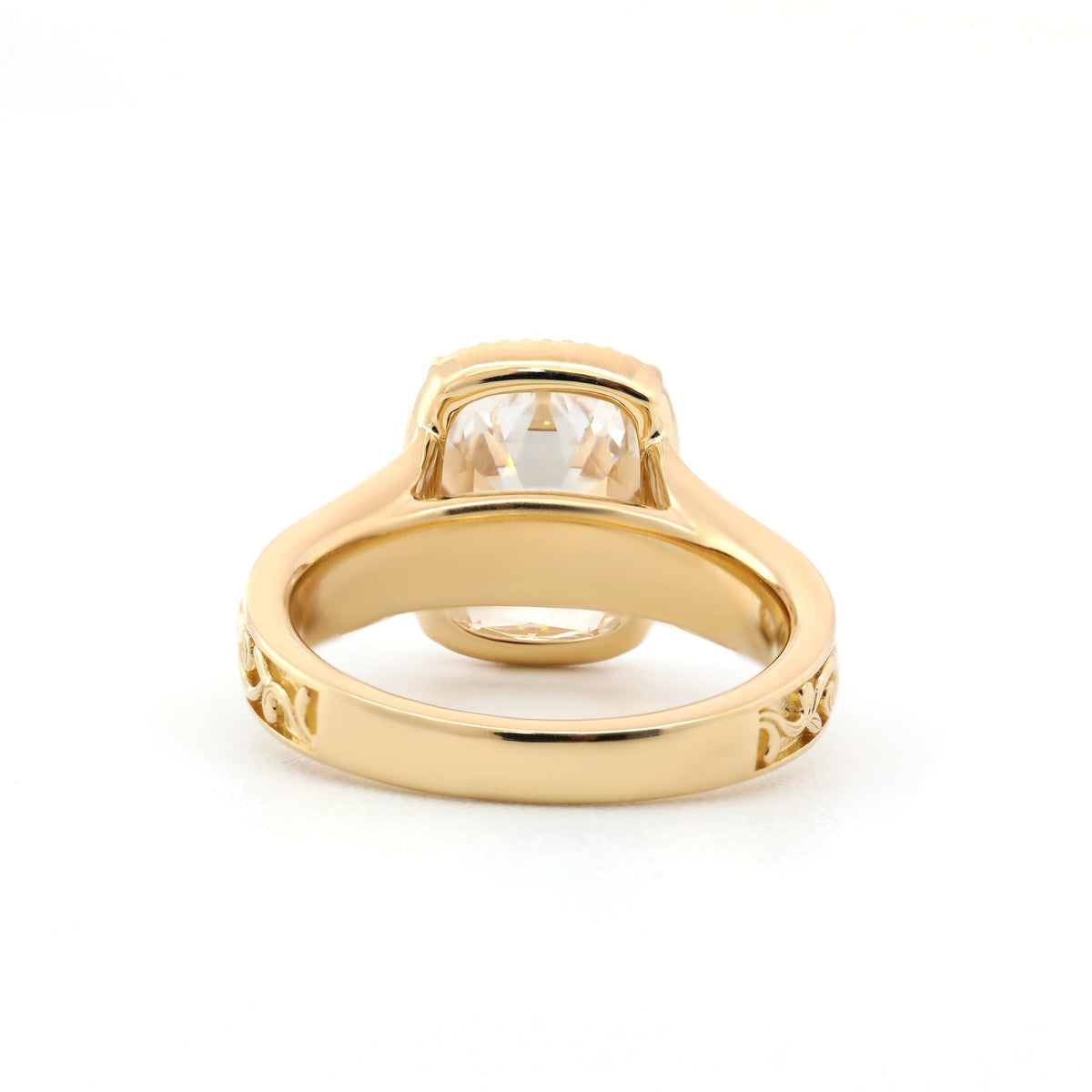 Solitaire Cathedral- 1.8 CT Cushion Lab Grown Diamond Wedding Band