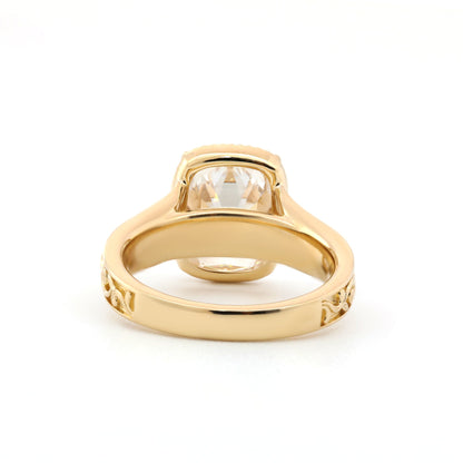 Solitaire Cathedral- 1.8 CT Cushion Lab Grown Diamond Wedding Band