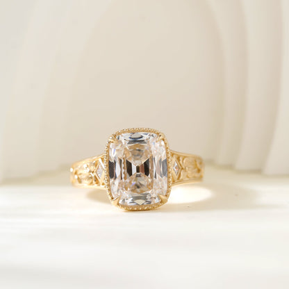 Solitaire Cathedral- 1.8 CT Cushion Lab Grown Diamond Wedding Band