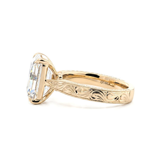 Solitaire Cathedral- 1.8 CT Cushion Lab Grown Diamond Wedding Band