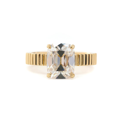 Solitaire Cathedral- 1.8 CT Cushion Lab Grown Diamond Wedding Band