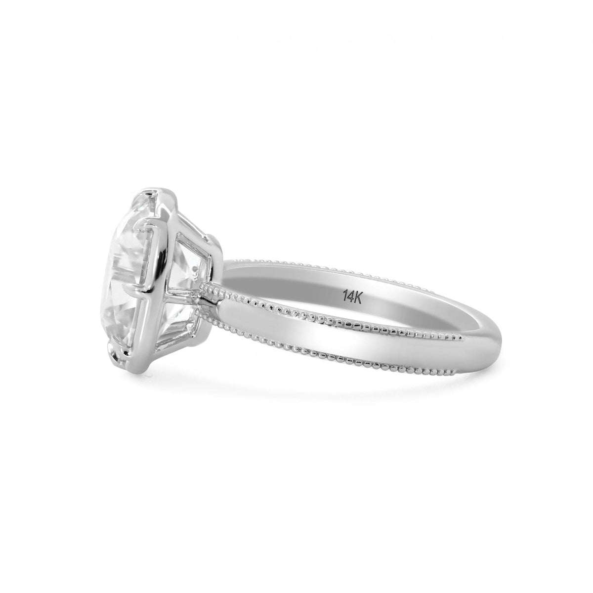 Solitaire Cathedral- 1.8 CT Cushion Lab Grown Diamond Wedding Band