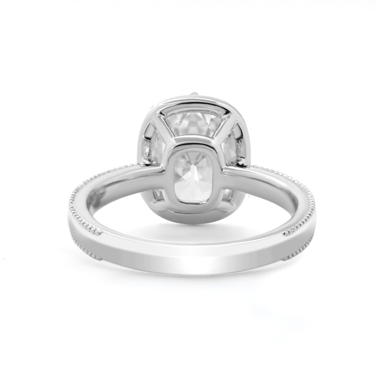 Solitaire Cathedral- 1.8 CT Cushion Lab Grown Diamond Wedding Band