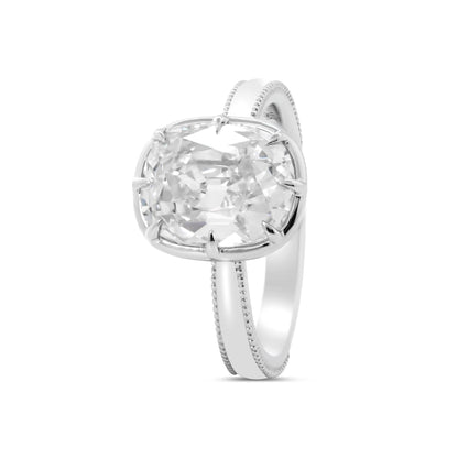 Solitaire Cathedral- 1.8 CT Cushion Lab Grown Diamond Wedding Band