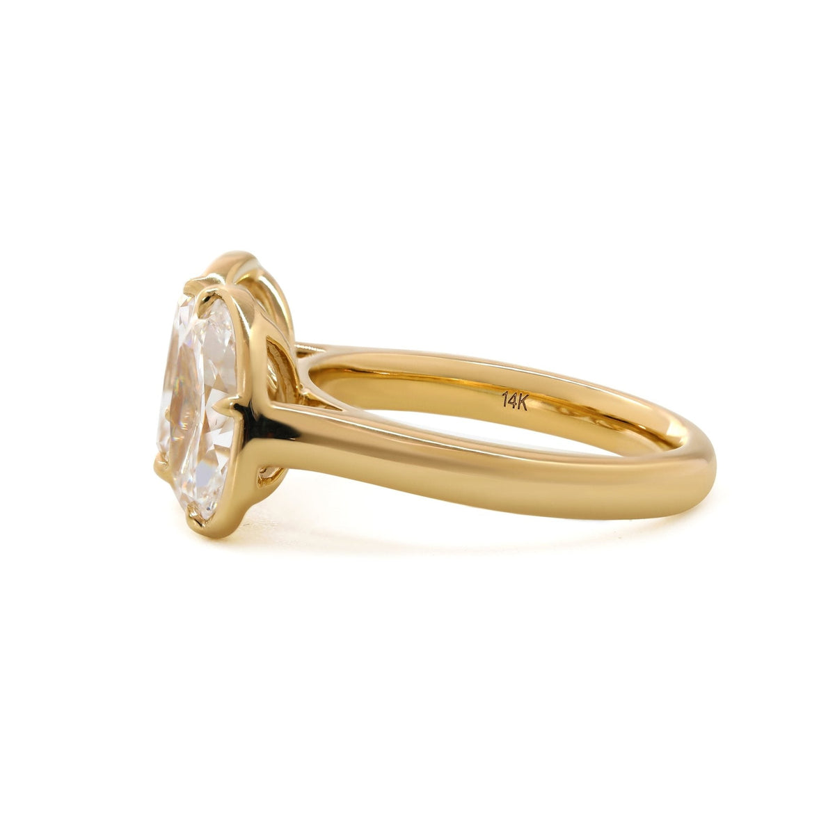 Solitaire Cathedral- 1.8 CT Cushion Lab Grown Diamond Wedding Band