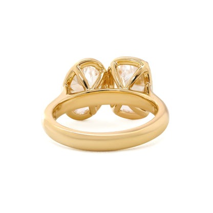 Solitaire Cathedral- 1.8 CT Cushion Lab Grown Diamond Wedding Band