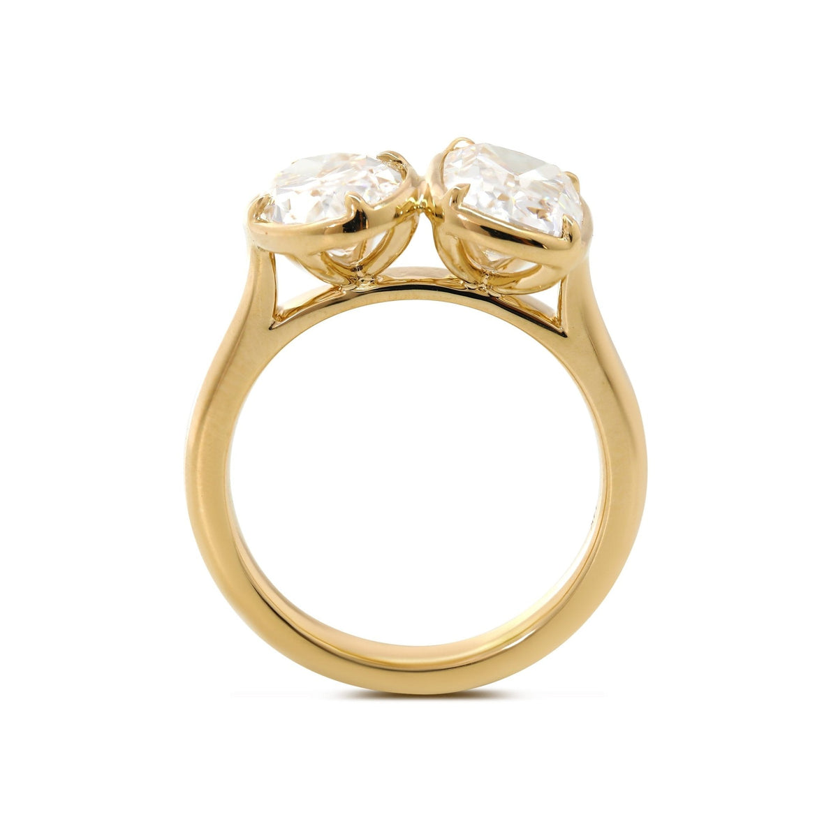 Solitaire Cathedral- 1.8 CT Cushion Lab Grown Diamond Wedding Band