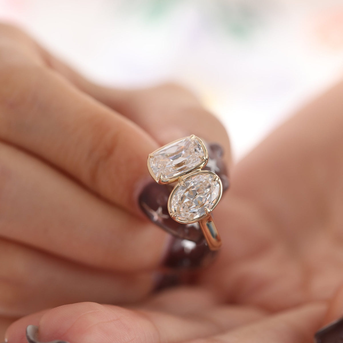 Solitaire Cathedral- 1.8 CT Cushion Lab Grown Diamond Wedding Band