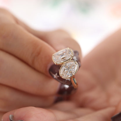 Solitaire Cathedral- 1.8 CT Cushion Lab Grown Diamond Wedding Band