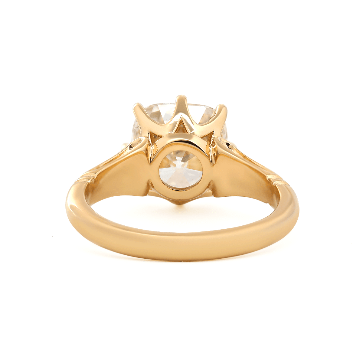 Solitaire Cathedral- 1.8 CT Cushion Lab Grown Diamond Wedding Band