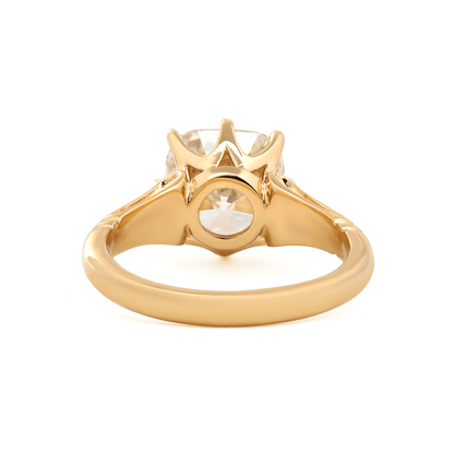 Solitaire Cathedral- 1.8 CT Cushion Lab Grown Diamond Wedding Band