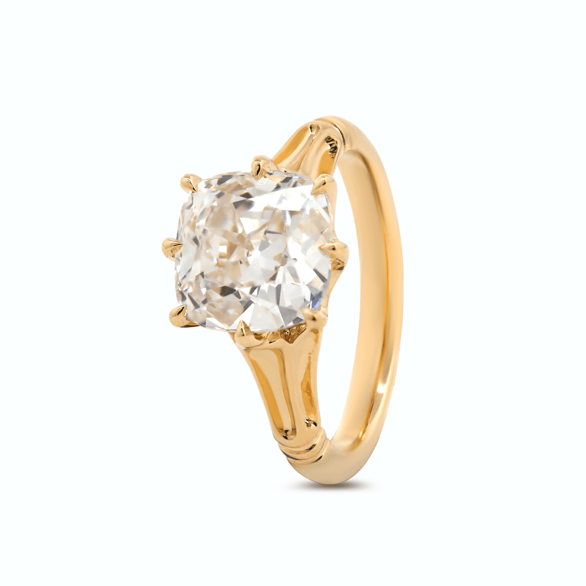Solitaire Cathedral- 1.8 CT Cushion Lab Grown Diamond Wedding Band