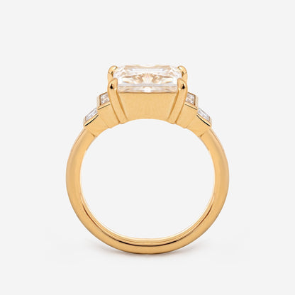 Solitaire Cathedral- 1.8 CT Cushion Lab Grown Diamond Wedding Band
