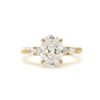 Solitaire Cathedral- 1.8 CT Cushion Lab Grown Diamond Wedding Band