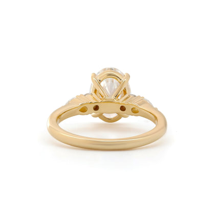 Solitaire Cathedral- 1.8 CT Cushion Lab Grown Diamond Wedding Band