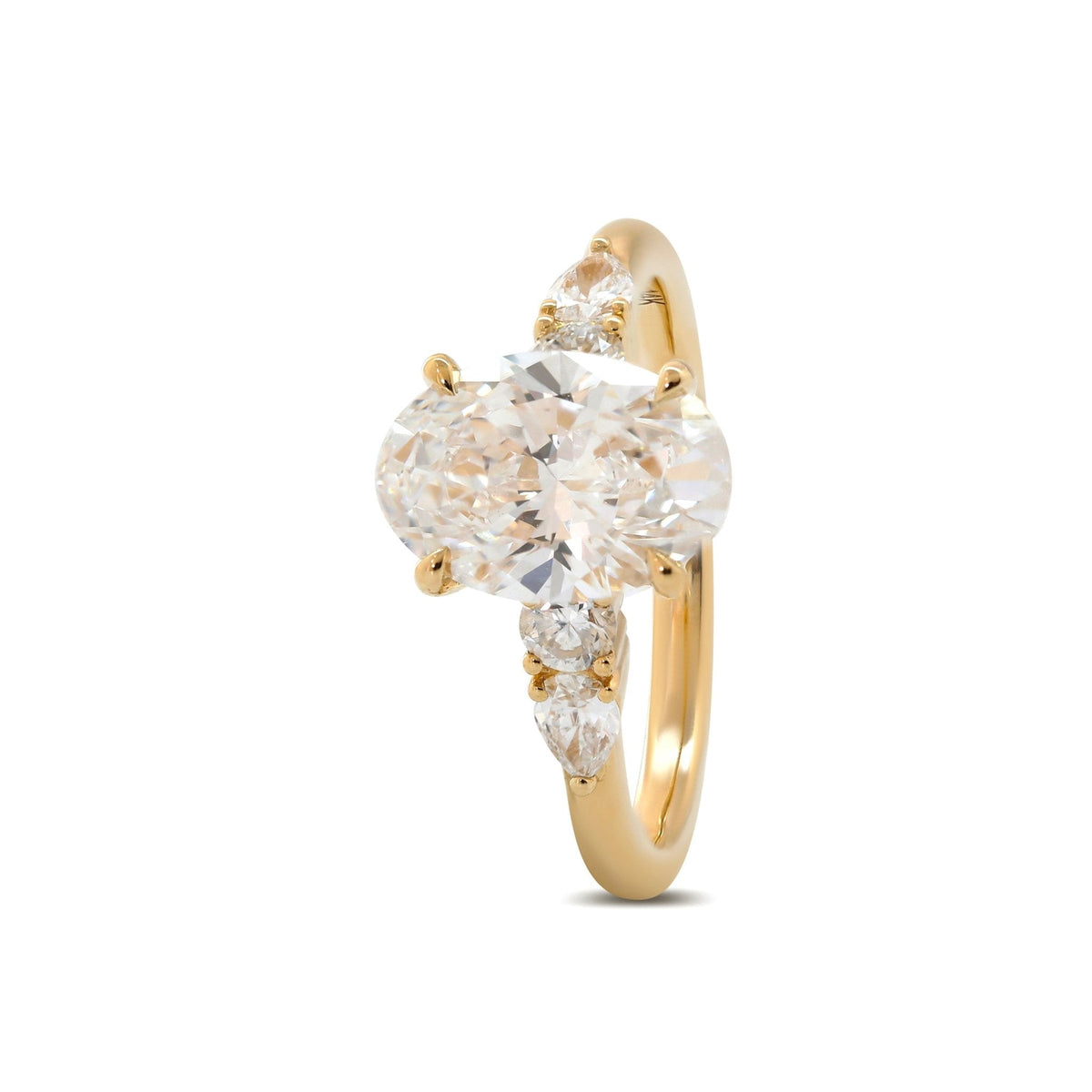 Solitaire Cathedral- 1.8 CT Cushion Lab Grown Diamond Wedding Band