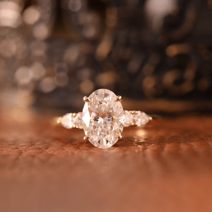 Solitaire Cathedral- 1.8 CT Cushion Lab Grown Diamond Wedding Band