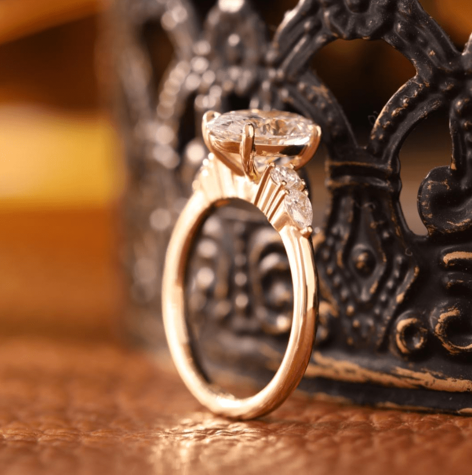 Solitaire Cathedral- 1.8 CT Cushion Lab Grown Diamond Wedding Band