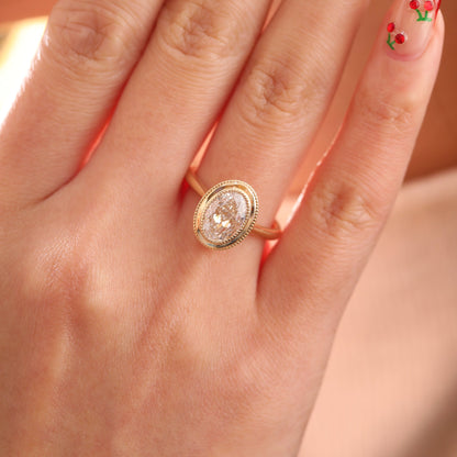Solitaire Cathedral- 1.8 CT Cushion Lab Grown Diamond Wedding Band