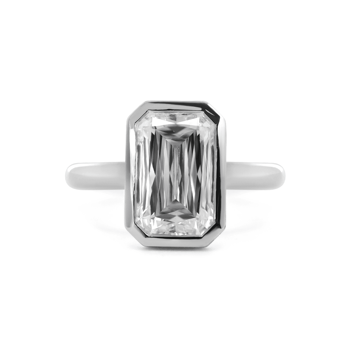 Solitaire Cathedral- 1.8 CT Cushion Lab Grown Diamond Wedding Band
