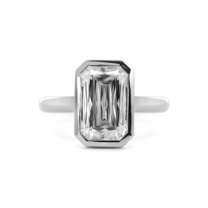 Solitaire Cathedral- 1.8 CT Cushion Lab Grown Diamond Wedding Band