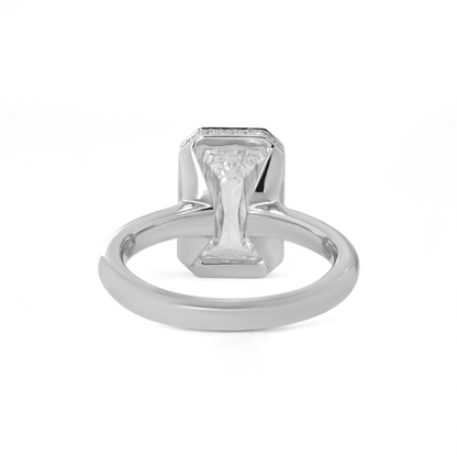 Solitaire Cathedral- 1.8 CT Cushion Lab Grown Diamond Wedding Band