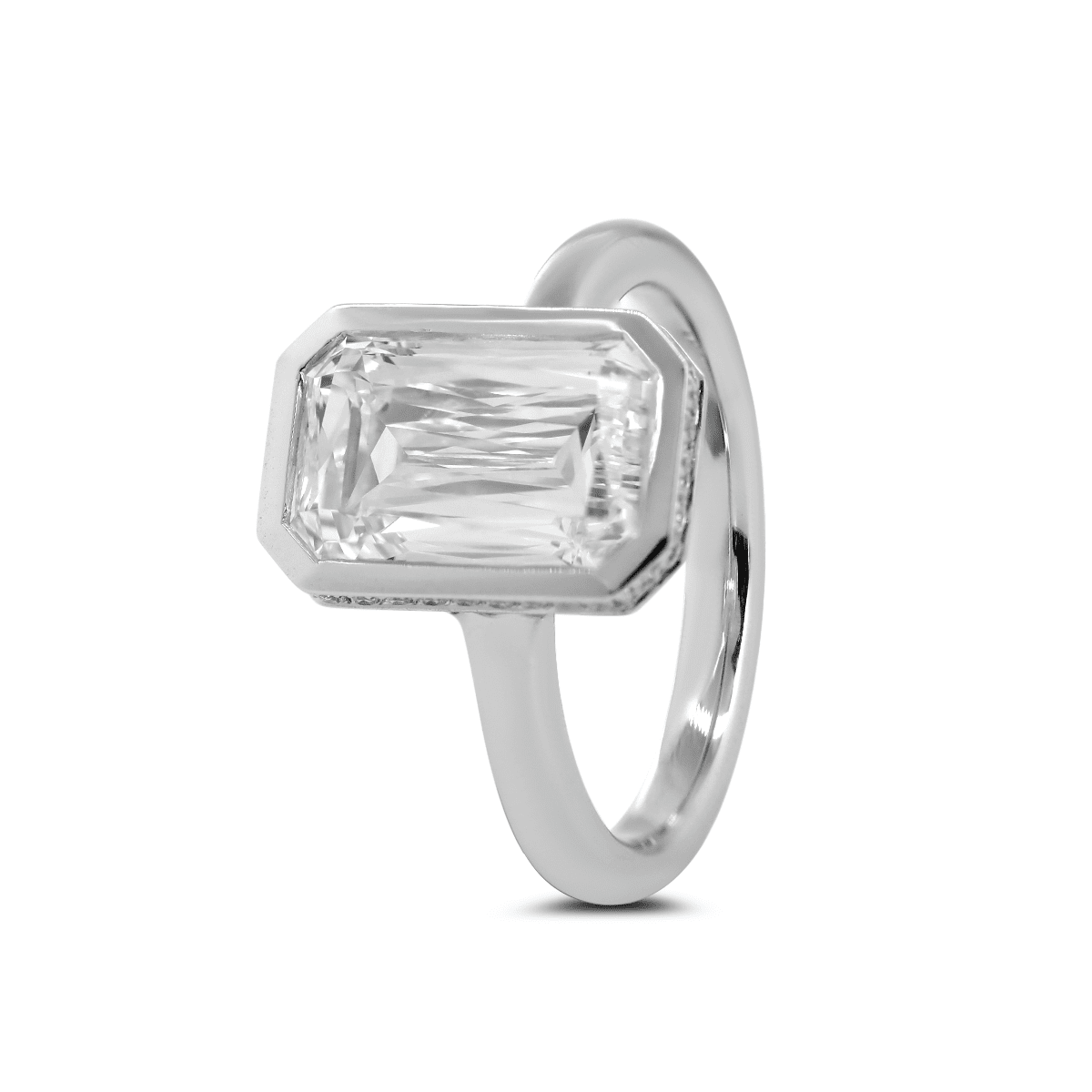 Solitaire Cathedral- 1.8 CT Cushion Lab Grown Diamond Wedding Band