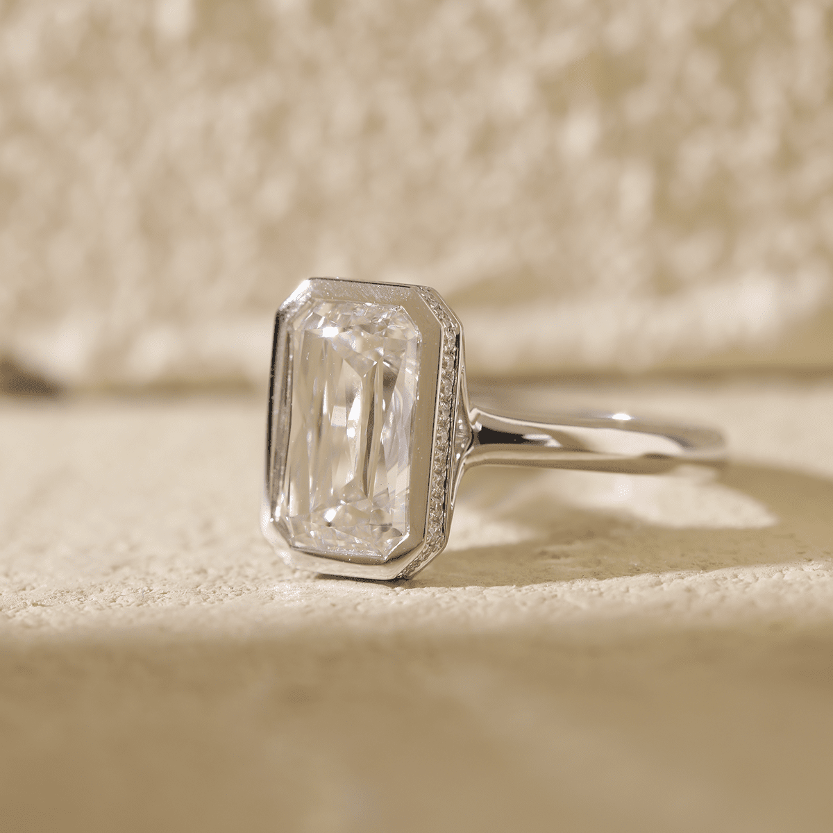 Solitaire Cathedral- 1.8 CT Cushion Lab Grown Diamond Wedding Band