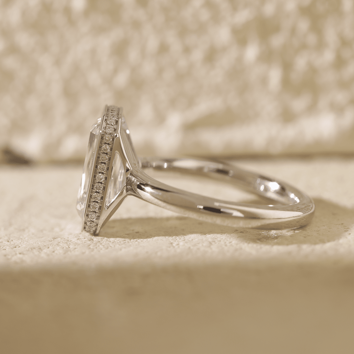 Solitaire Cathedral- 1.8 CT Cushion Lab Grown Diamond Wedding Band