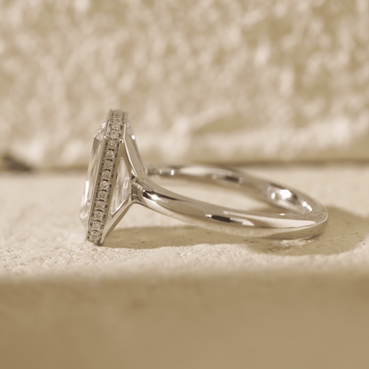 Solitaire Cathedral- 1.8 CT Cushion Lab Grown Diamond Wedding Band