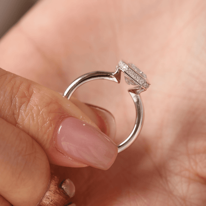 Solitaire Cathedral- 1.8 CT Cushion Lab Grown Diamond Wedding Band