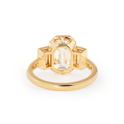 Solitaire Cathedral- 1.8 CT Cushion Lab Grown Diamond Wedding Band