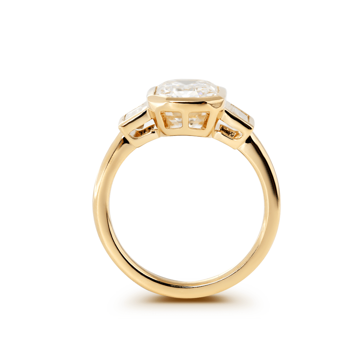 Solitaire Cathedral- 1.8 CT Cushion Lab Grown Diamond Wedding Band