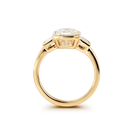 Solitaire Cathedral- 1.8 CT Cushion Lab Grown Diamond Wedding Band