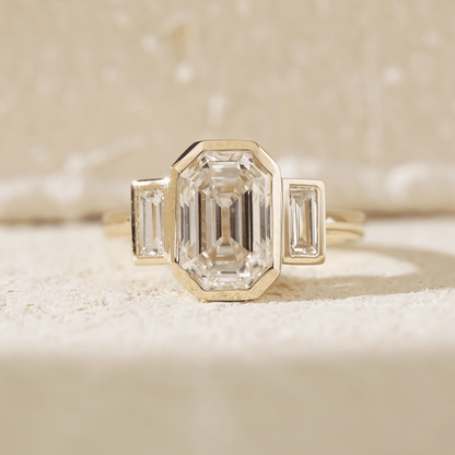 Solitaire Cathedral- 1.8 CT Cushion Lab Grown Diamond Wedding Band