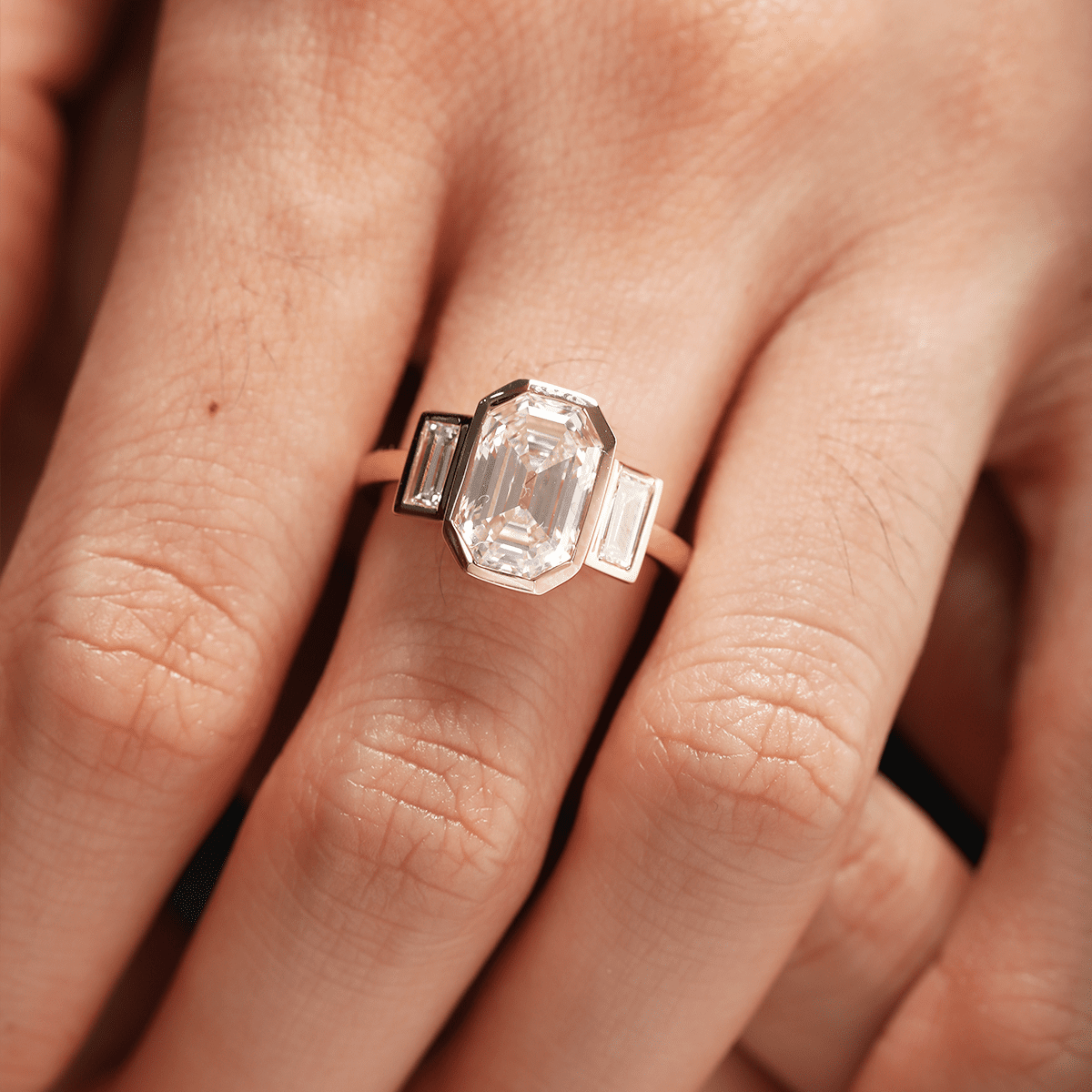 Solitaire Cathedral- 1.8 CT Cushion Lab Grown Diamond Wedding Band