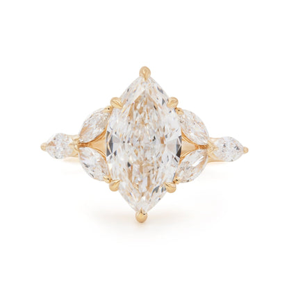 Solitaire Cathedral- 1.8 CT Cushion Lab Grown Diamond Wedding Band