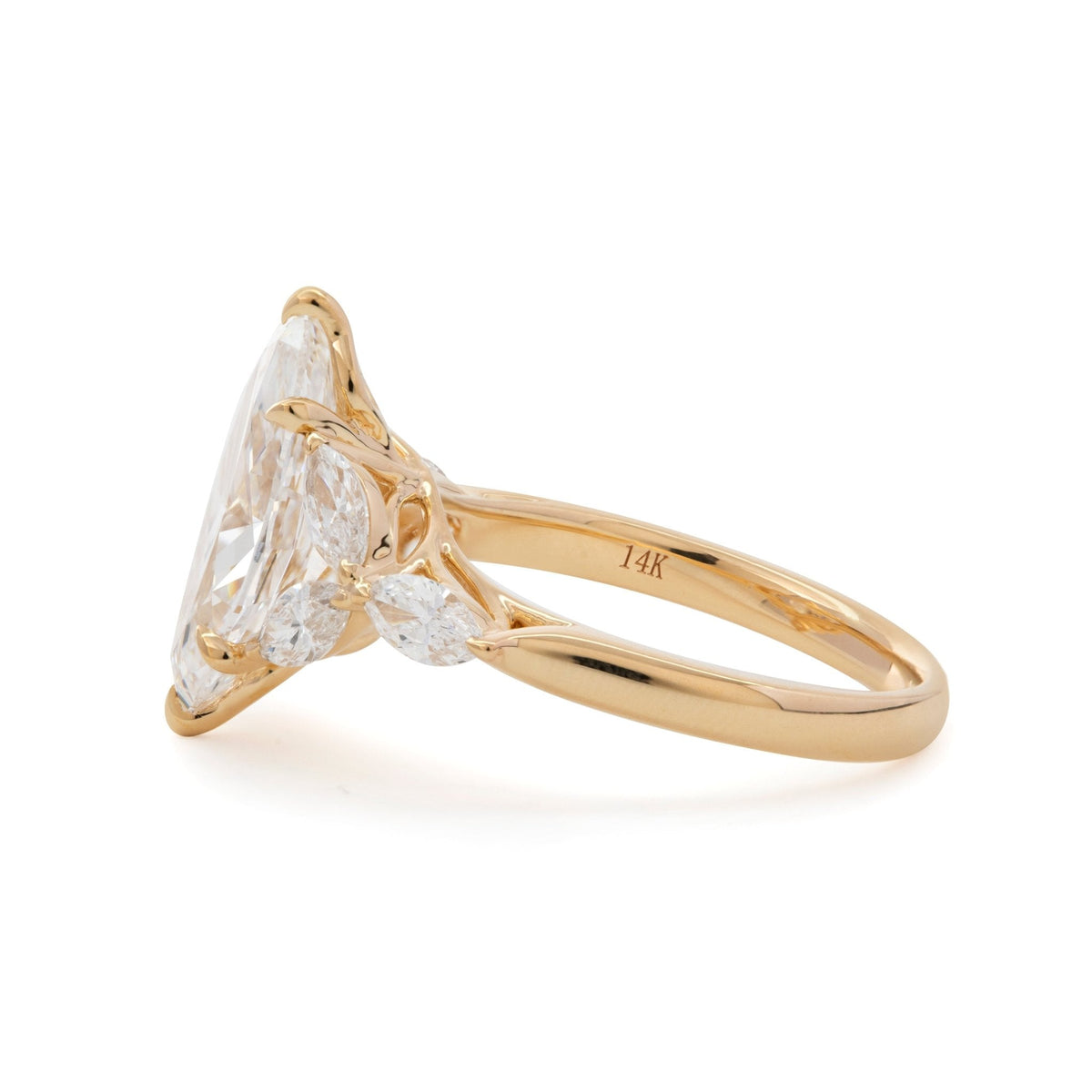Solitaire Cathedral- 1.8 CT Cushion Lab Grown Diamond Wedding Band