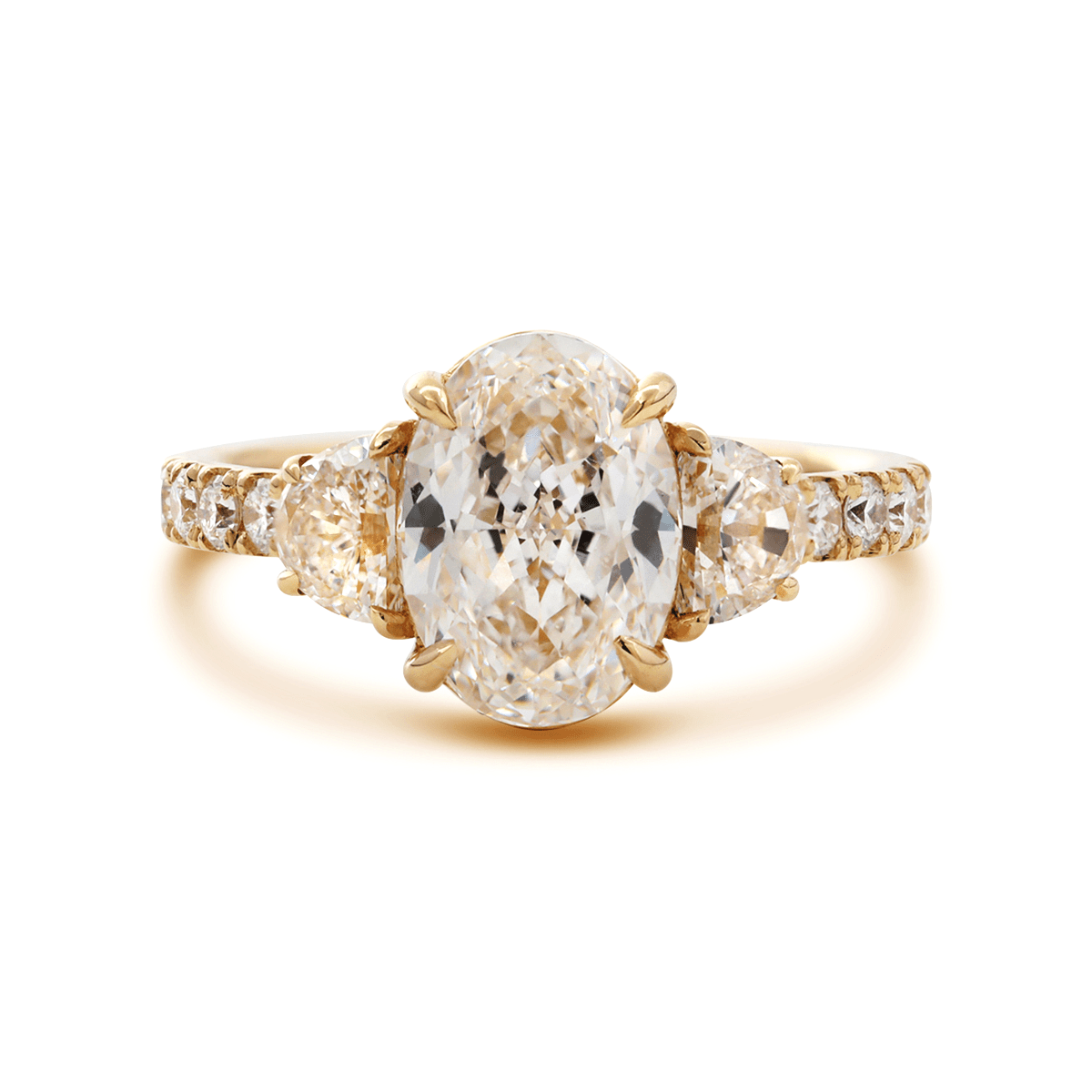 Solitaire Cathedral- 1.8 CT Cushion Lab Grown Diamond Wedding Band