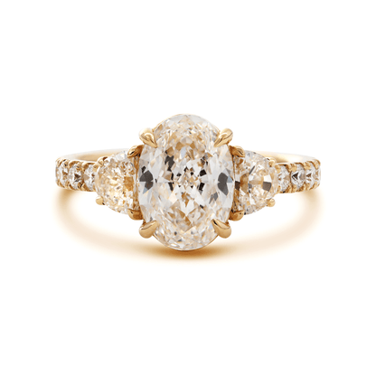 Solitaire Cathedral- 1.8 CT Cushion Lab Grown Diamond Wedding Band