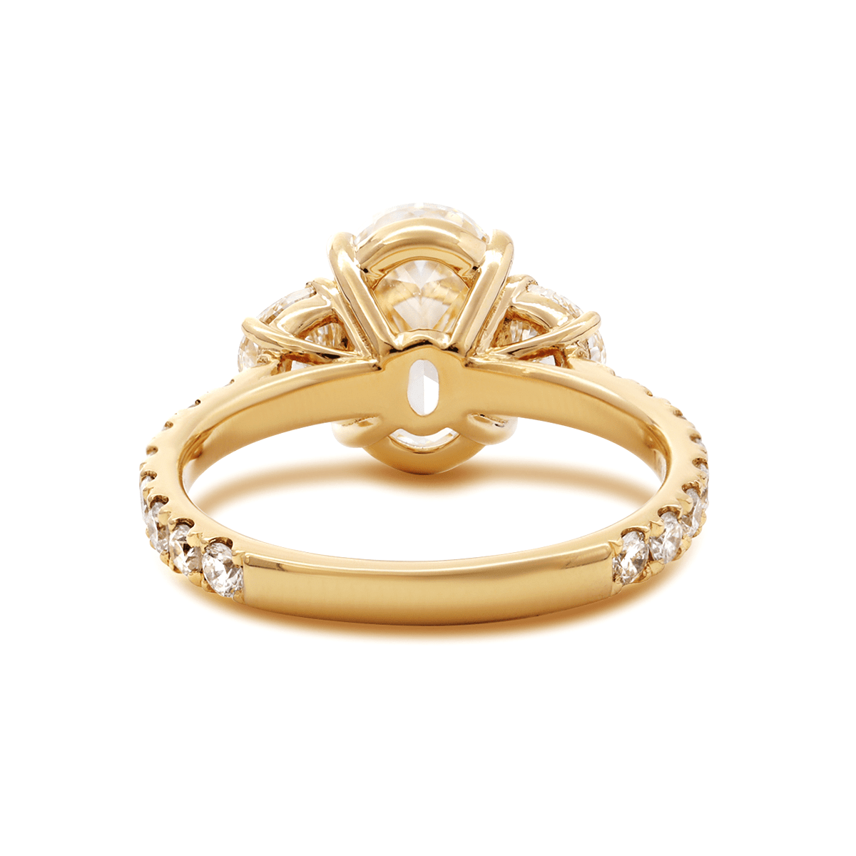 Solitaire Cathedral- 1.8 CT Cushion Lab Grown Diamond Wedding Band